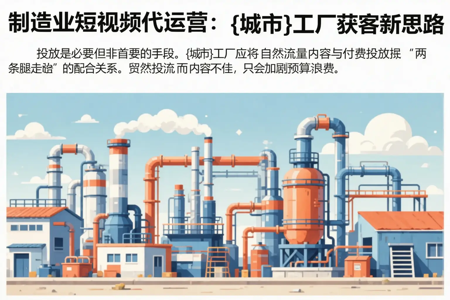制造业短视频代运营：嘉峪关工厂获客新思路