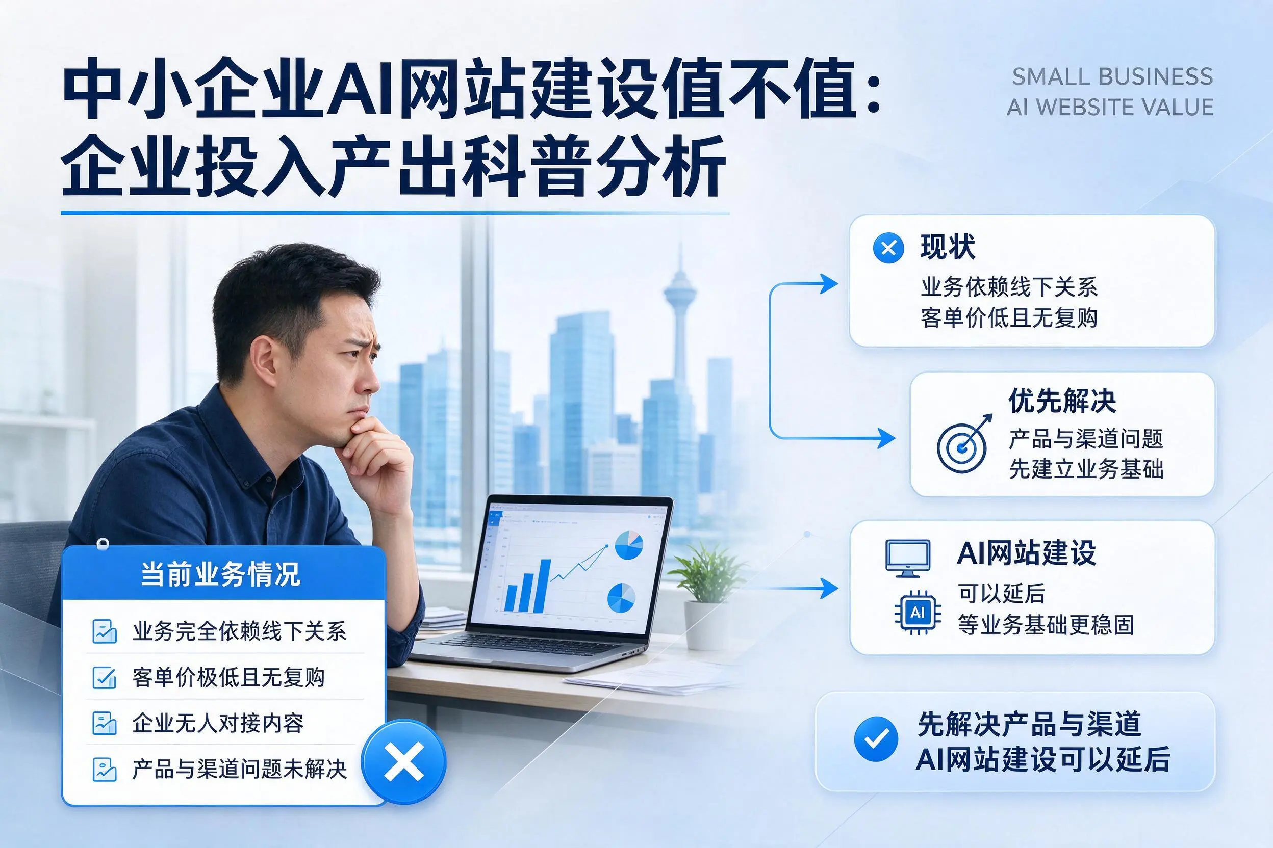 中小企业AI网站建设值不值：嘉峪关企业投入产出科普分析