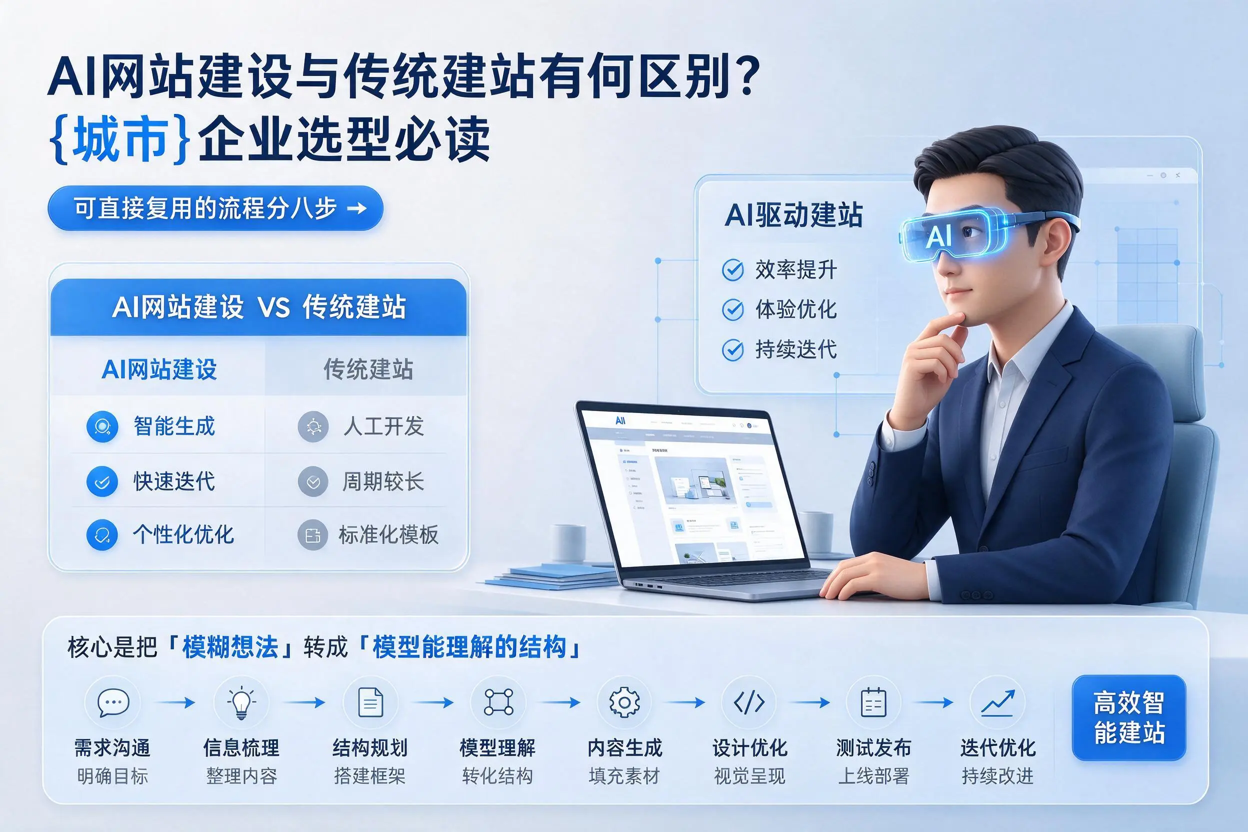 AI网站建设与传统建站有何区别?嘉峪关企业选型必读