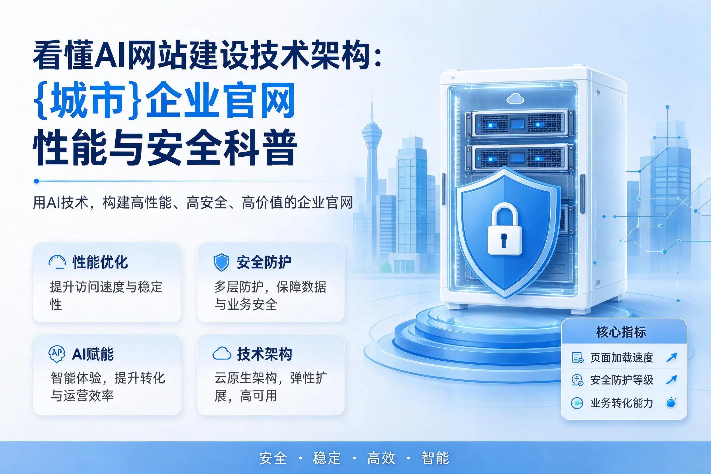 看懂AI网站建设技术架构：嘉峪关企业官网性能与安全科普