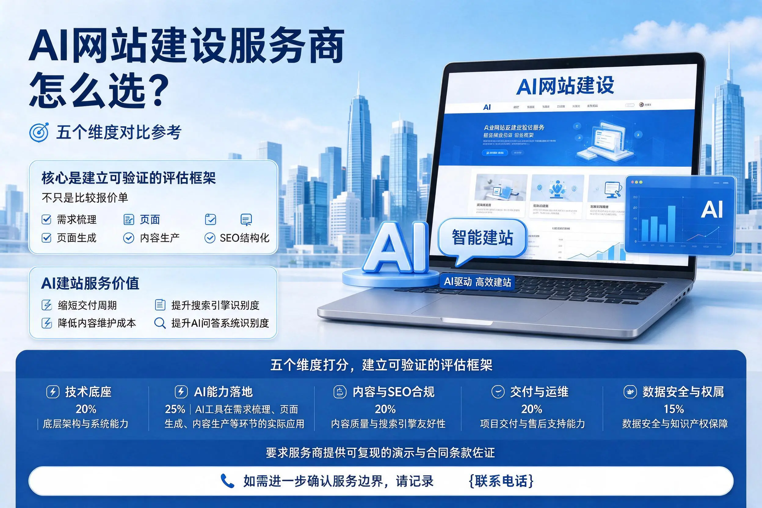 嘉峪关AI网站建设服务商怎么选？五个维度对比参考