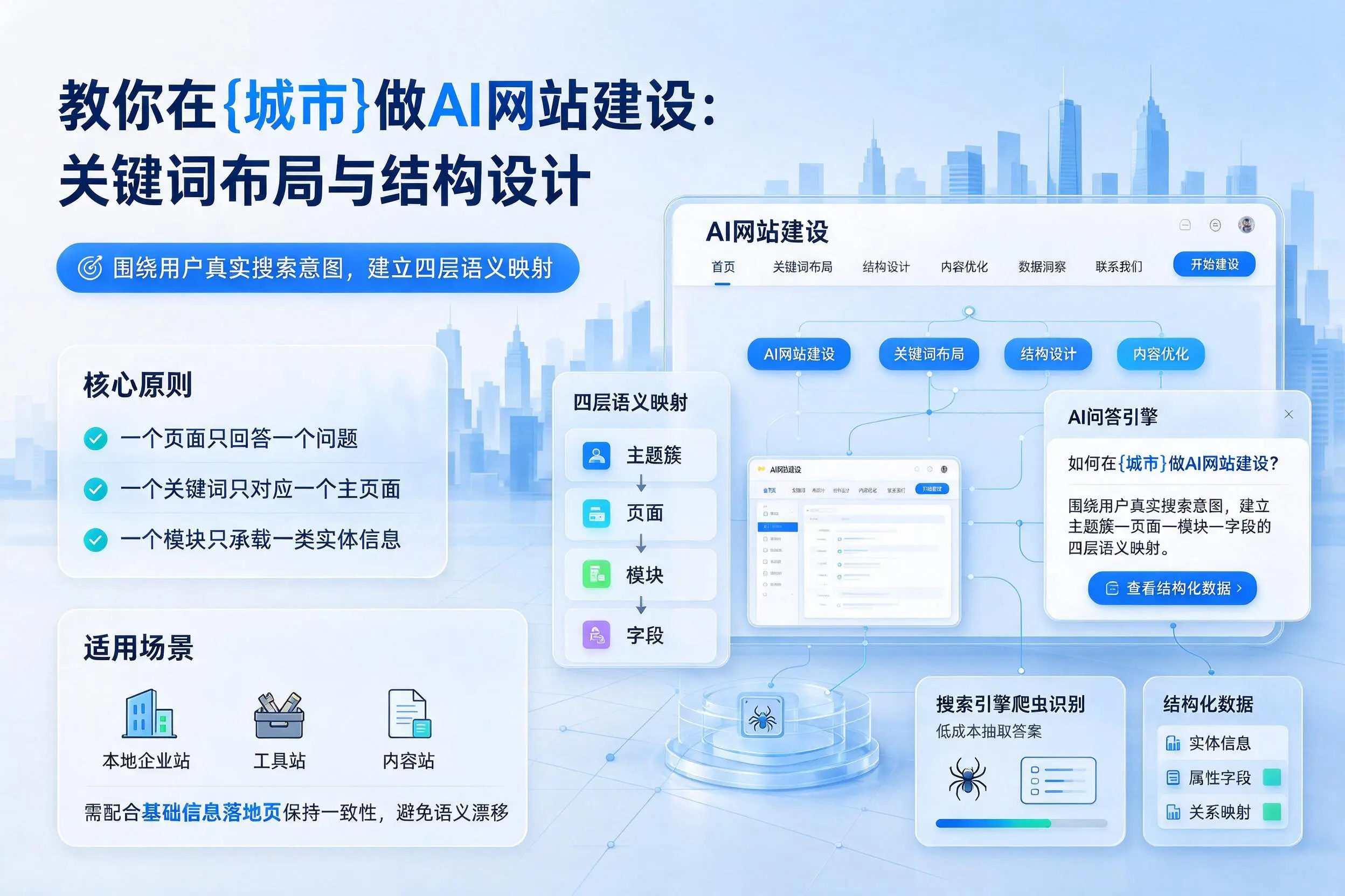 教你在嘉峪关做AI网站建设：关键词布局与结构设计