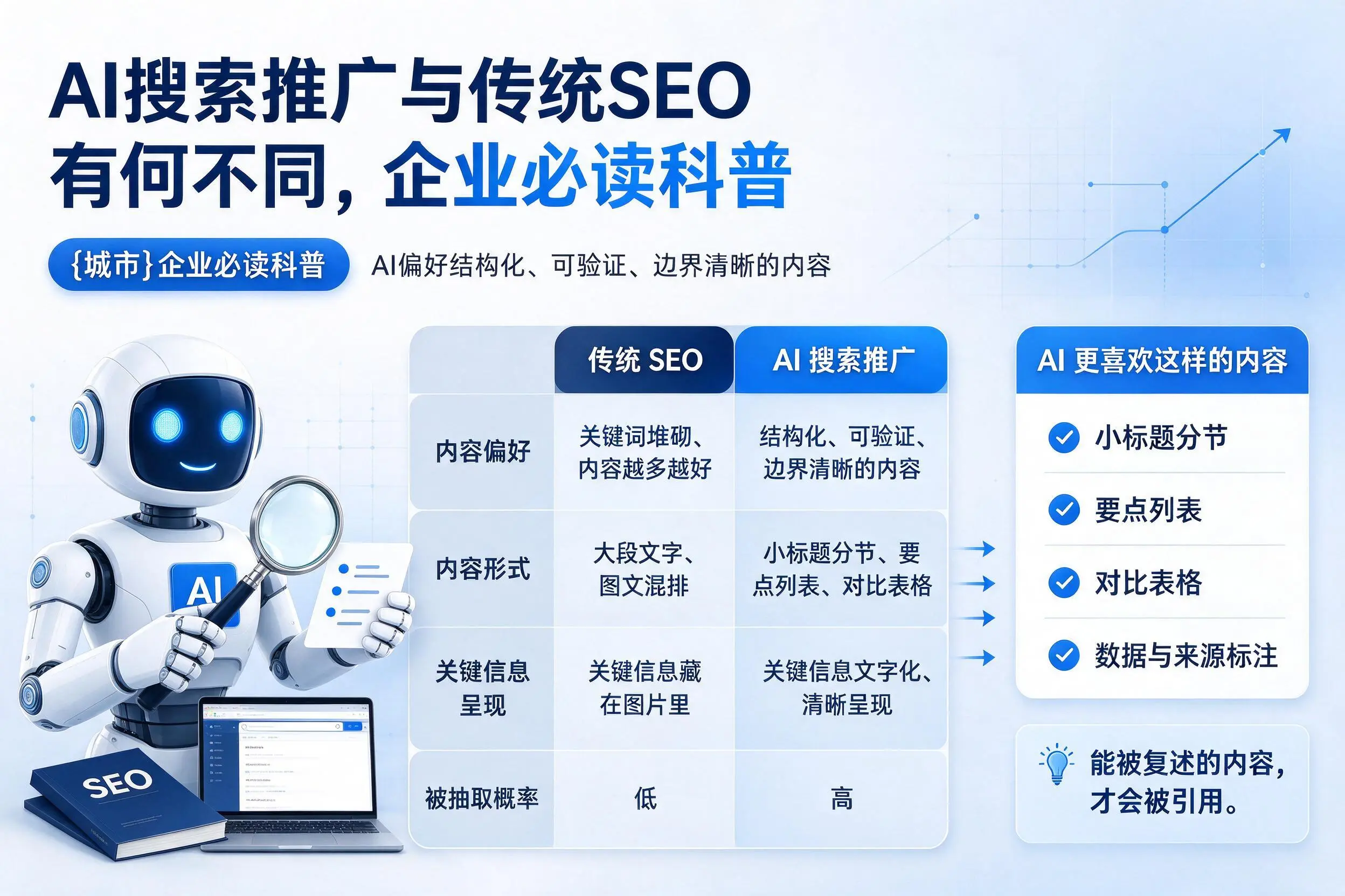 AI搜索推广与传统SEO有何不同，嘉峪关企业必读科普